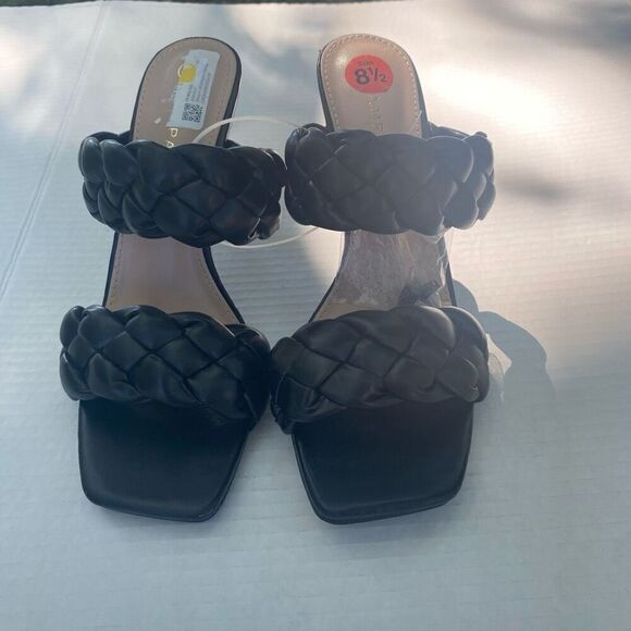 RAMPAGE Women’s Woven Heels Size 9 Black New With Defect Style EIRA03L Stiletto - Picture 11 of 11